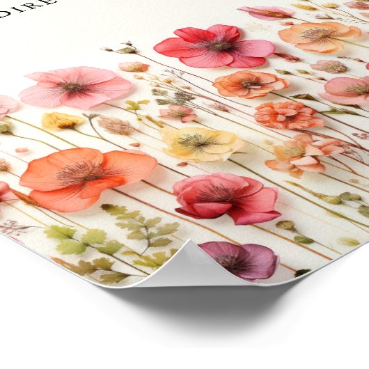 Liebe im Brautparty Rose Bar-Zeichen Poster (Ecke)