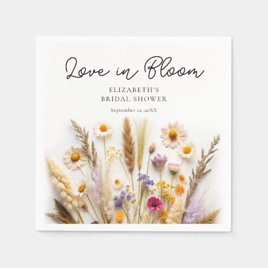 Liebe im Brautparty Serviette (Vorderseite)