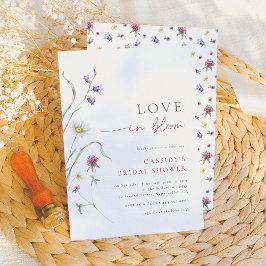 Liebe im Brautparty Wildblume Einladung