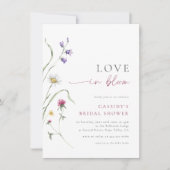 Liebe im Brautparty Wildblume Einladung (Vorderseite)