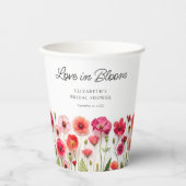 Liebe im Brautparty Wildblume Pappbecher (Vorderseite)