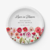 Liebe im Brautparty Wildblume Pappteller (Vorderseite)