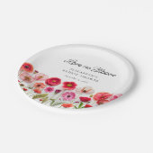 Liebe im Brautparty Wildblume Pappteller (Schrägansicht)