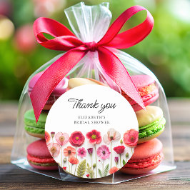 Liebe im Brautparty Wildblume Runder Aufkleber