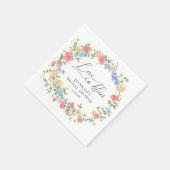 Liebe im Brautparty Wildblume Serviette (Ecke)