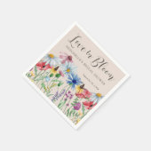 Liebe im Brautparty Wildblume Serviette (Ecke)