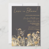 Liebe im Brautparty Wildblumen Einladung (Vorderseite)