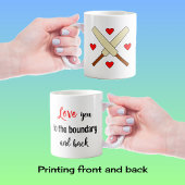 Liebe im Cricket-Text Kaffeetasse