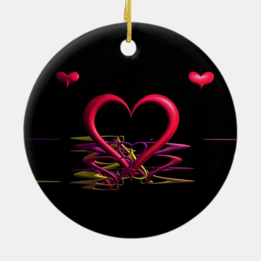 Liebe im Dunkeln Keramik Ornament (Hinten)