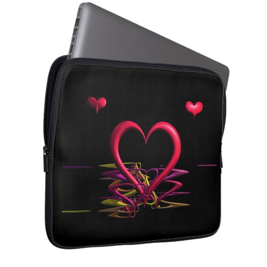 Liebe im dunklen Laptop-Sieb Laptopschutzhülle (Vorne Rechts)
