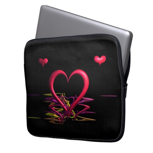 Liebe im dunklen Laptop-Sieb Laptopschutzhülle (Vorderseite Links)