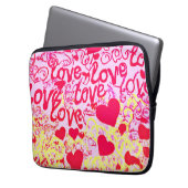 Liebe im dynamischen Farbmuster Laptopschutzhülle (Vorderseite Links)