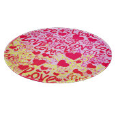 Liebe im dynamischen Farbmuster Schneidebrett (Ecke)