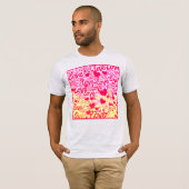 Liebe im dynamischen Farbmuster T-Shirt (Vorne ganz)