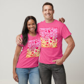 Liebe im dynamischen Farbmuster T-Shirt (Unisex)