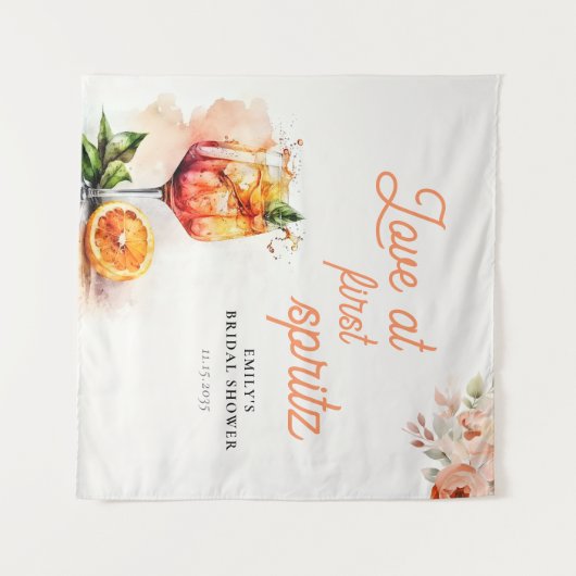 Liebe im ersten Brautparty von Spritz Wandteppich (Vorderseite (Horizontal))