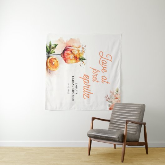 Liebe im ersten Brautparty von Spritz Wandteppich (Beispiel (Horizontal))