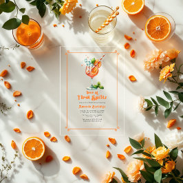 Liebe im ersten Spritz-Brautparty Acryleinladungen