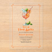 Liebe im ersten Spritz-Brautparty Acryleinladungen (Vorderseite)