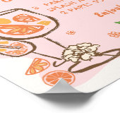 Liebe im ersten Spritz Brautparty Bar Sign Poster (Ecke)