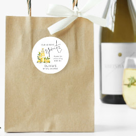 Liebe im ersten Spritz Brautparty Danke Runder Aufkleber