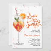 Liebe im ersten Spritz-Brautparty Einladung (Vorderseite)