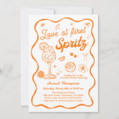 Liebe im ersten Spritz-Brautparty Einladung (Vorderseite)