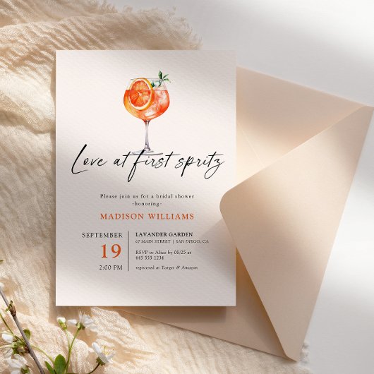 Liebe im ersten Spritz-Brautparty Einladung