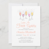 Liebe im ersten Spritz-Brautparty Einladung (Vorderseite)