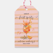 Liebe im ersten Spritz-Brautparty Geschenkanhänger (Vorderseite)