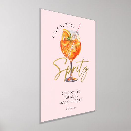 Liebe im ersten Spritz Brautparty Gold Foliendrucke (Ablage )