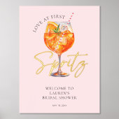 Liebe im ersten Spritz Brautparty Gold Foliendrucke (Vorderseite)