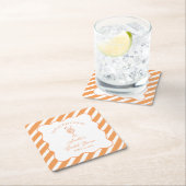 Liebe im ersten Spritz Brautparty Italienisch Aper Rechteckiger Pappuntersetzer (Vor Ort)