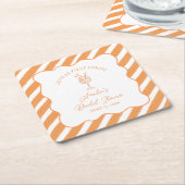 Liebe im ersten Spritz Brautparty Italienisch Aper Rechteckiger Pappuntersetzer (angewinkelt)