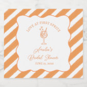 Liebe im ersten Spritz Brautparty Italienisch Aper Schaumweinetikett (Einzelnes Label)