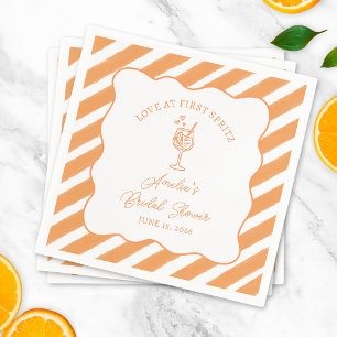 Liebe im ersten Spritz Brautparty Italienisch Aper Serviette