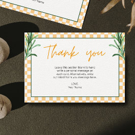 Liebe im ersten Spritz Brautparty Orange Rosemary Dankeskarte