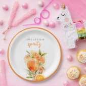 Liebe im ersten Spritz-Brautparty Pappteller (Party)