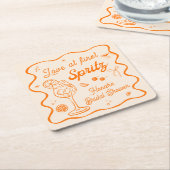 Liebe im ersten Spritz-Brautparty Rechteckiger Pappuntersetzer (angewinkelt)