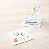 Liebe im ersten Spritz-Brautparty Rechteckiger Pappuntersetzer (Vor Ort)