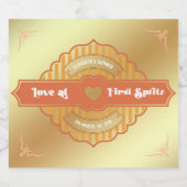 Liebe im ersten Spritz-Brautparty Schaumweinetikett (Einzelnes Label)