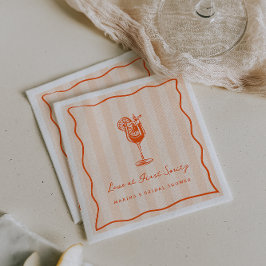 Liebe im ersten Spritz-Brautparty Serviette