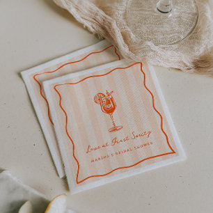 Liebe im ersten Spritz-Brautparty Serviette