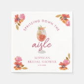 Liebe im ersten Spritz-Brautparty Serviette (Vorderseite)