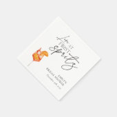 Liebe im ersten Spritz-Brautparty Serviette (Ecke)