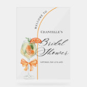 Liebe im ersten Spritz Brautparty Willkommen Acrylschild (Vorderseite)