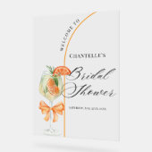 Liebe im ersten Spritz Brautparty Willkommen Acrylschild (Winkel)