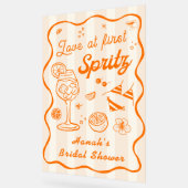 Liebe im ersten Spritz-Brautparty Willkommen Acrylschild (Winkel)