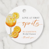 Liebe im ersten Spritz-Brautparty Willkommen Custo Geschenkanhänger (Vorderseite)