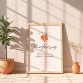 Liebe im ersten Spritz Brautparty Willkommen Poster
